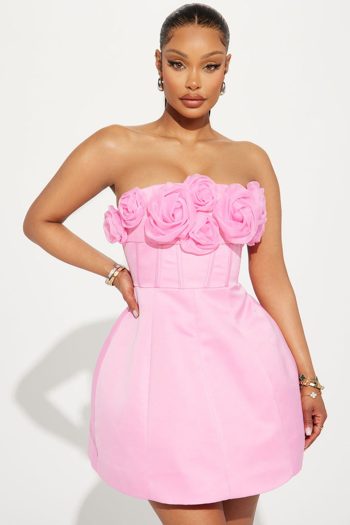 Bliss Corset Mini Dress - Pink