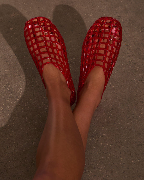 Marlie Basket Jelly Flats Red