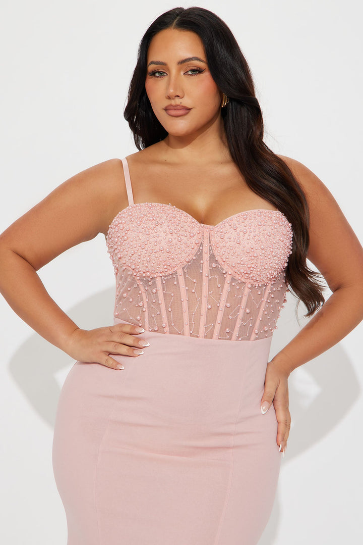 Bella Embellished Gown - Mauve