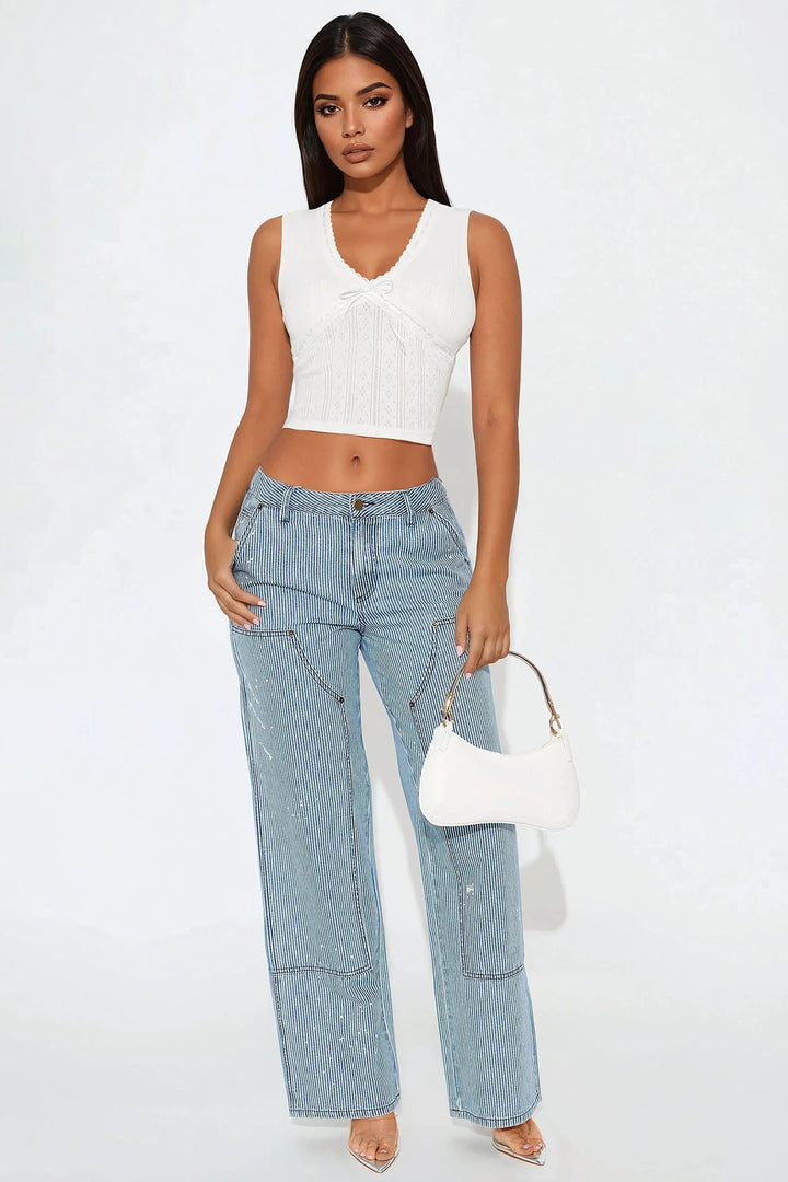 Afternoon Picnic Sleeveless Top - Off White