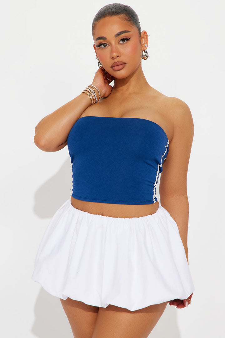 Hold Me Down Tube Top - Navy