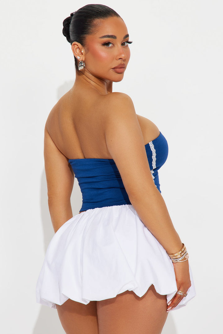 Hold Me Down Tube Top - Navy