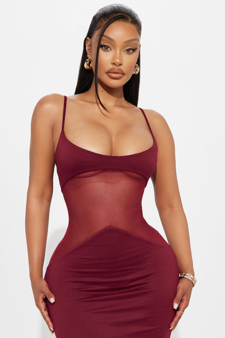 Nita Maxi Dress - Burgundy