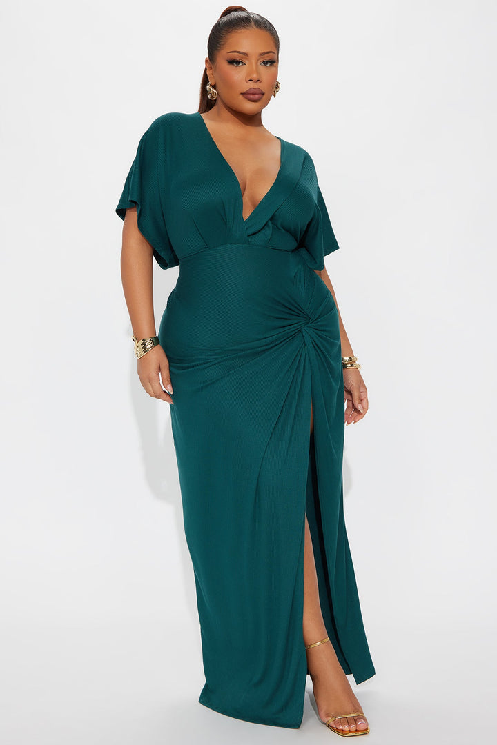Stunning Scenes Maxi Dress - Hunter Green