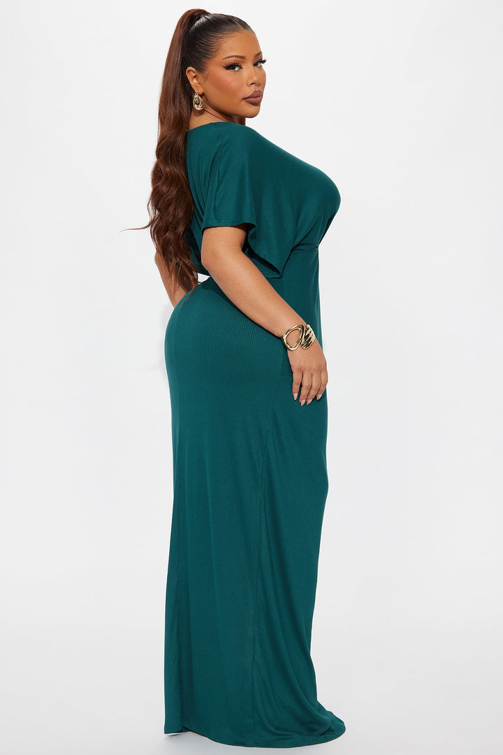 Stunning Scenes Maxi Dress - Hunter Green