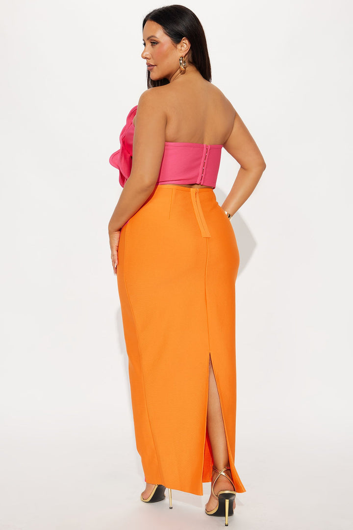 Thea Bandage Maxi Dress - Orange/combo