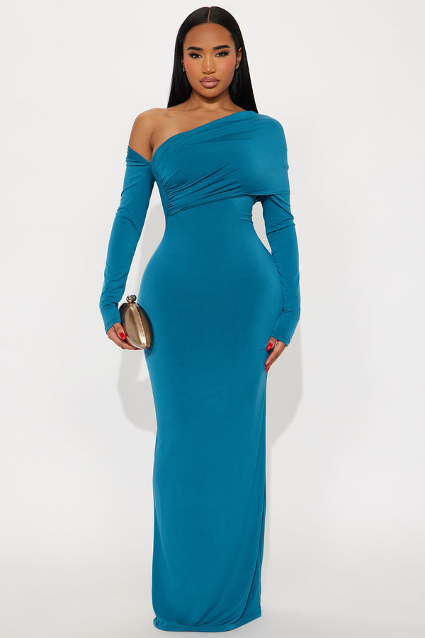 Bare Edge Maxi Dress - Teal