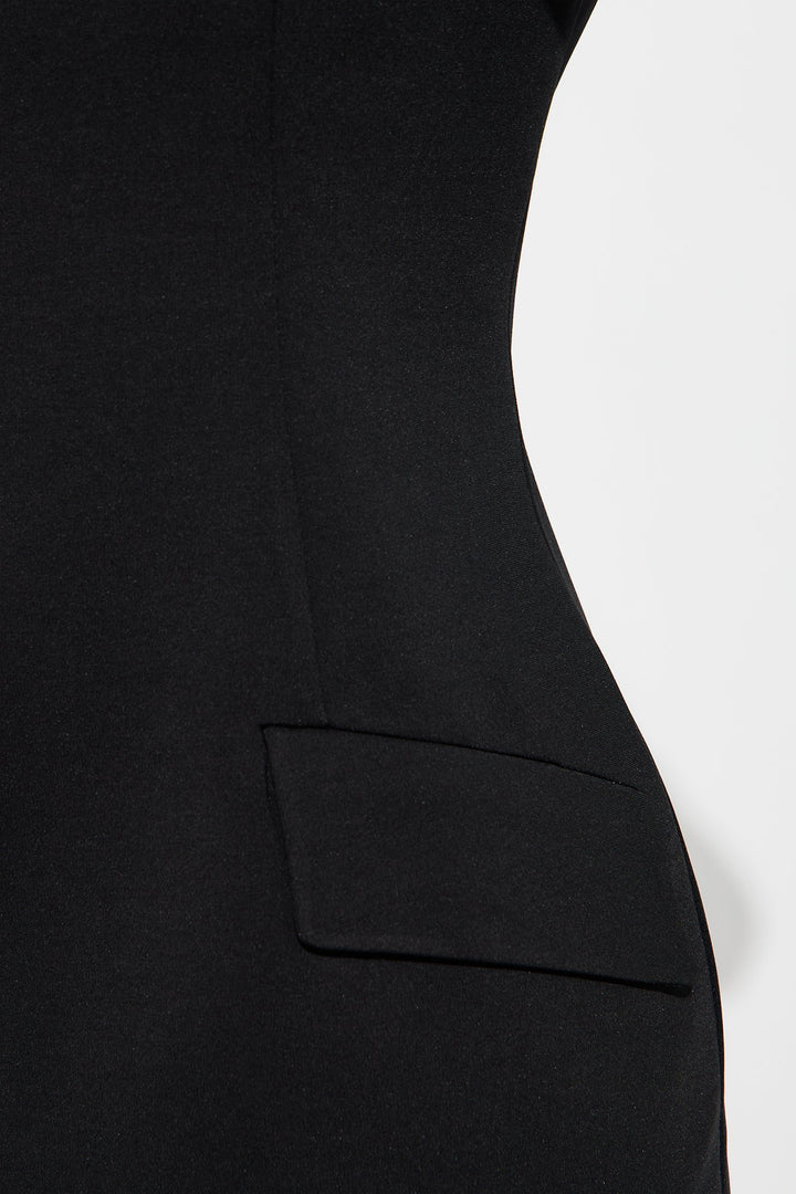 Above Average Ponte Mini Dress - Black