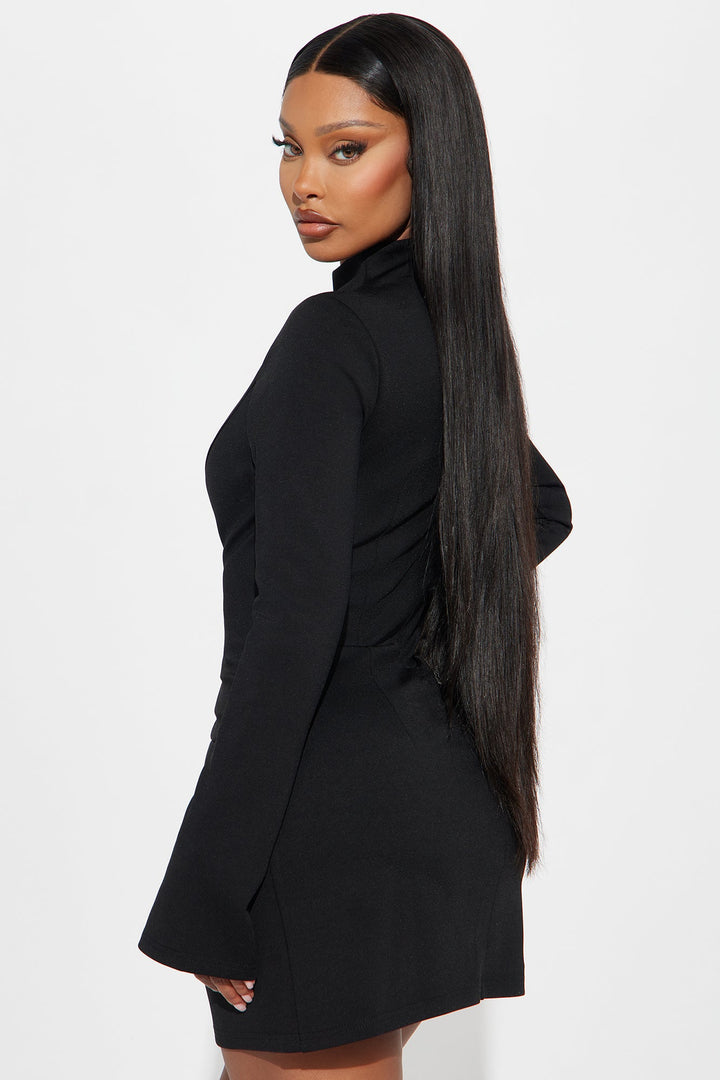 Above Average Ponte Mini Dress - Black