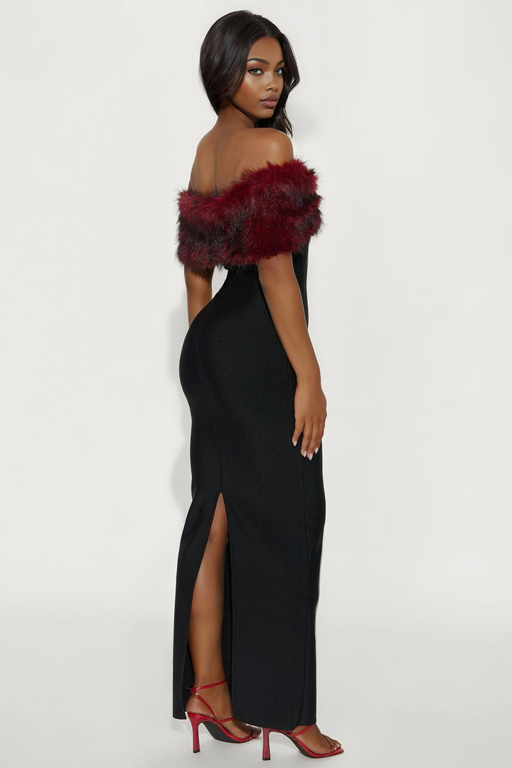 Admire Me Bandage Maxi Gown - Black/combo