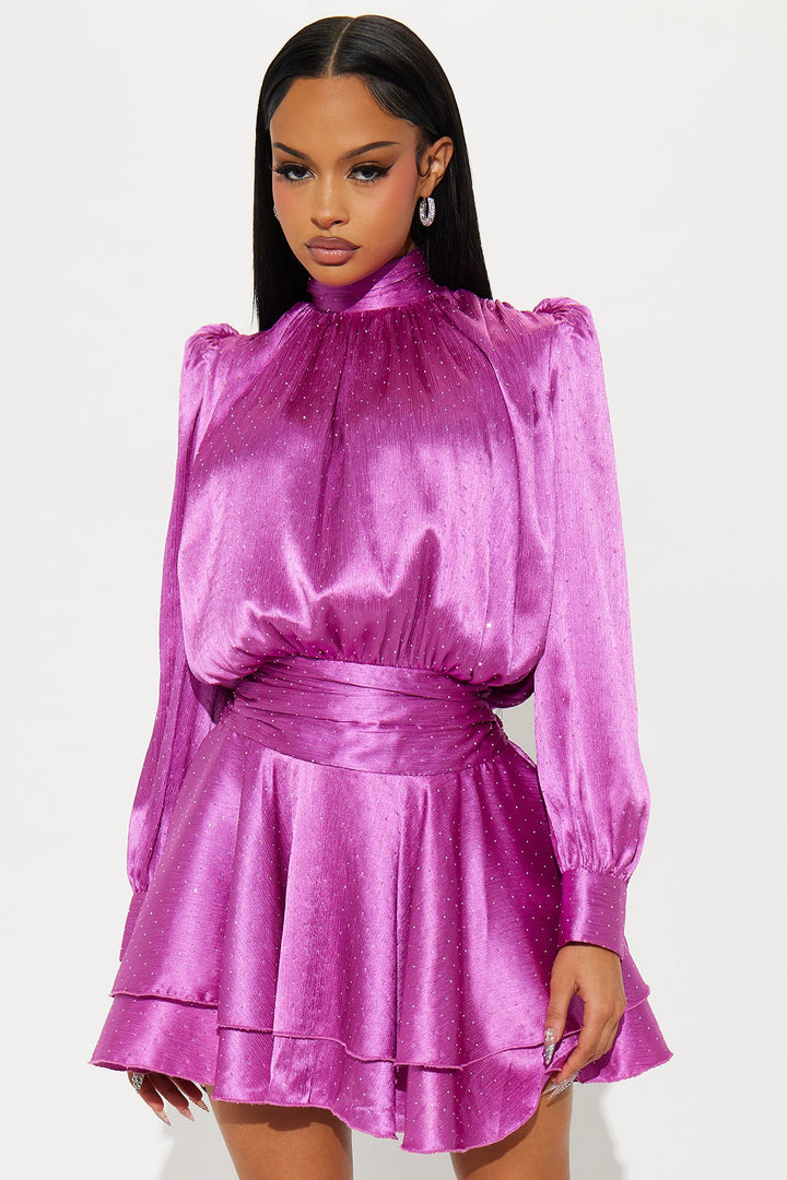 Adore You Embellished Mini Dress - Pink