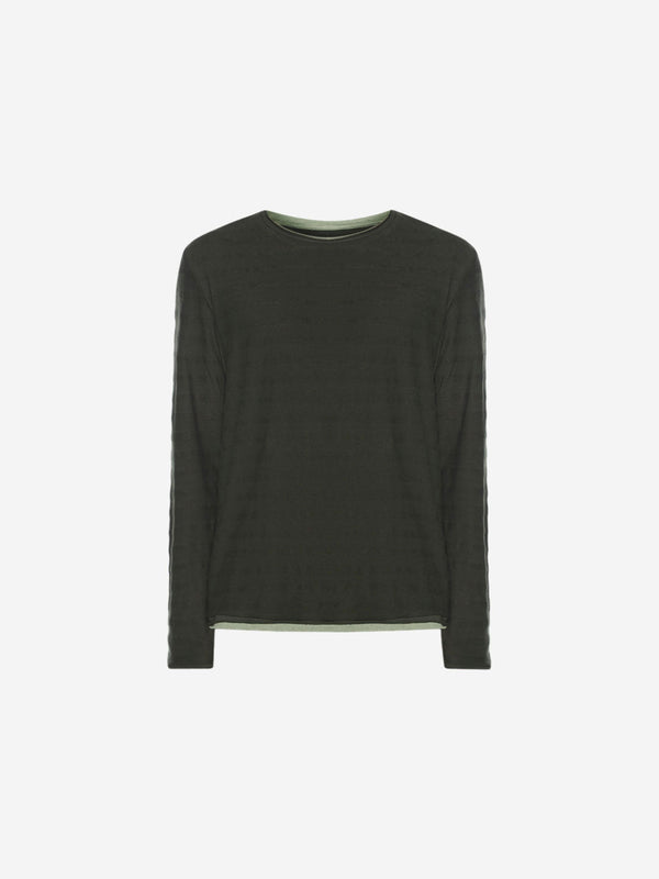 ETA Olive Striped Slim Fit T-Shirt