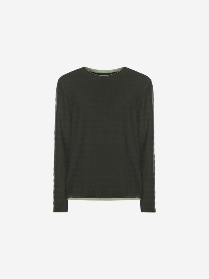 ETA Olive Striped Slim Fit T-Shirt