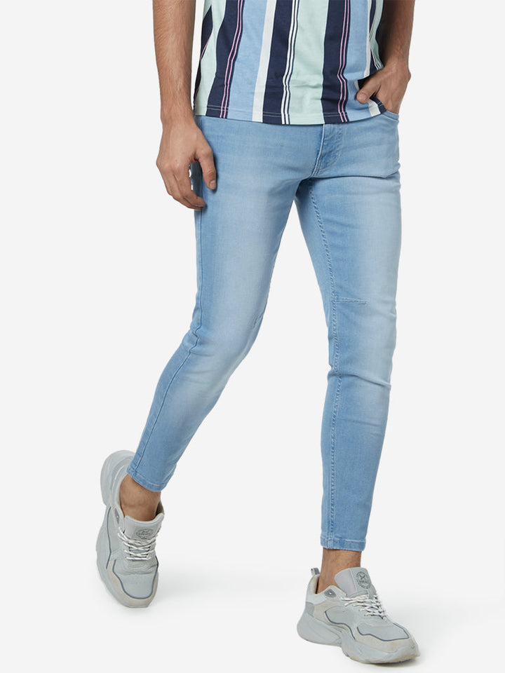 Nuon Light Blue Slim-Fit Mid-Rise Jeans