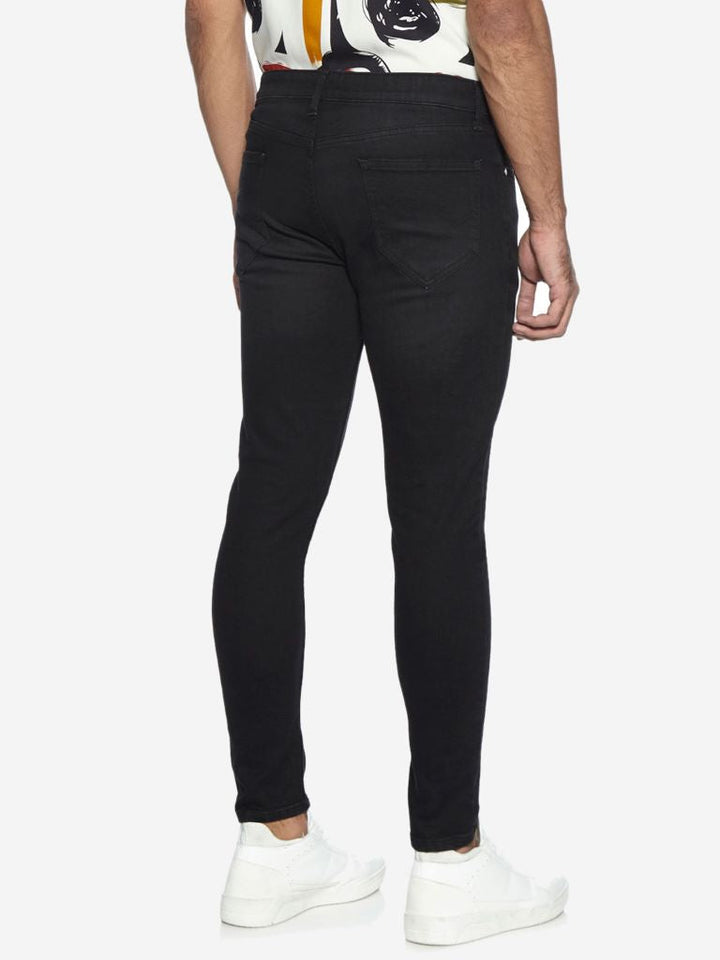 Nuon Black Slim-Fit Mid-Rise Jeans
