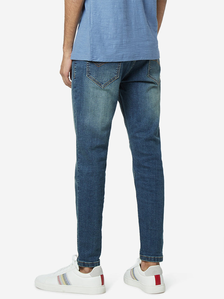 Nuon Blue Slim-Fit Mid-Rise Jeans