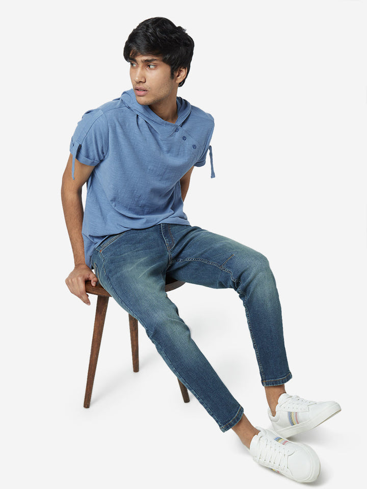 Nuon Blue Slim-Fit Mid-Rise Jeans