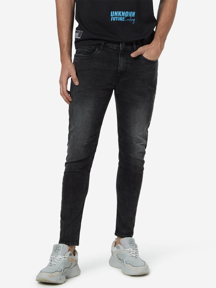 Nuon Charcoal Slim-Fit Mid-Rise Jeans