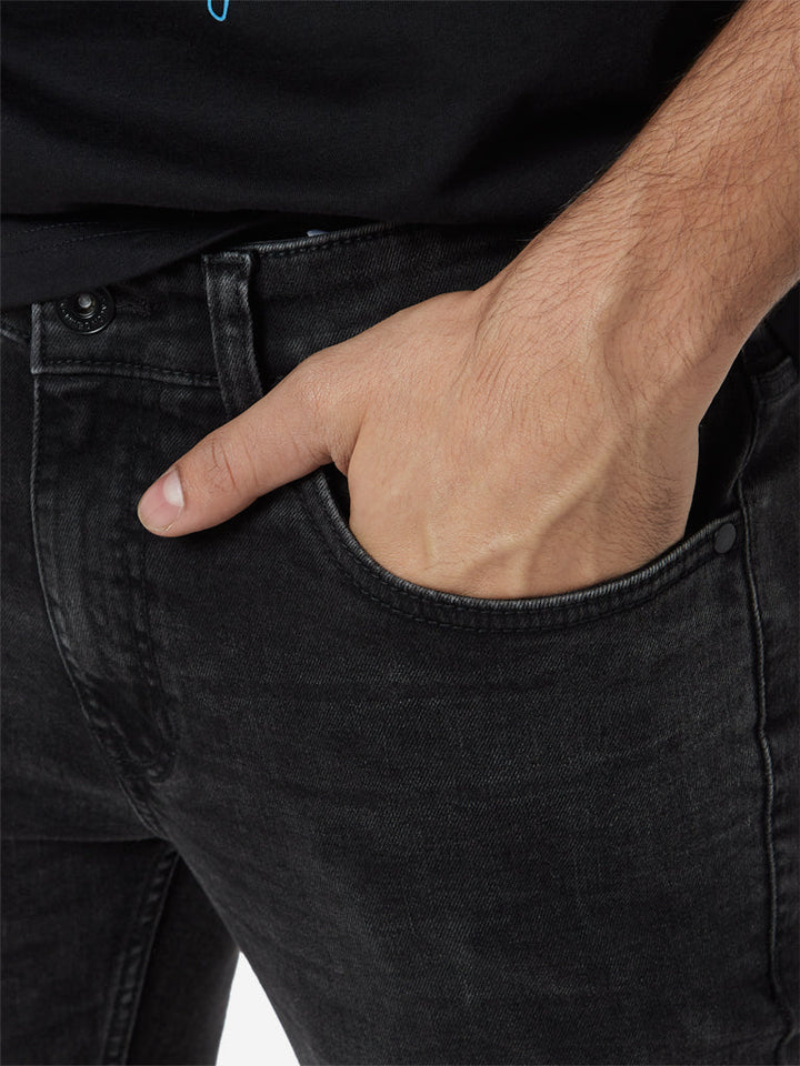 Nuon Charcoal Slim-Fit Mid-Rise Jeans