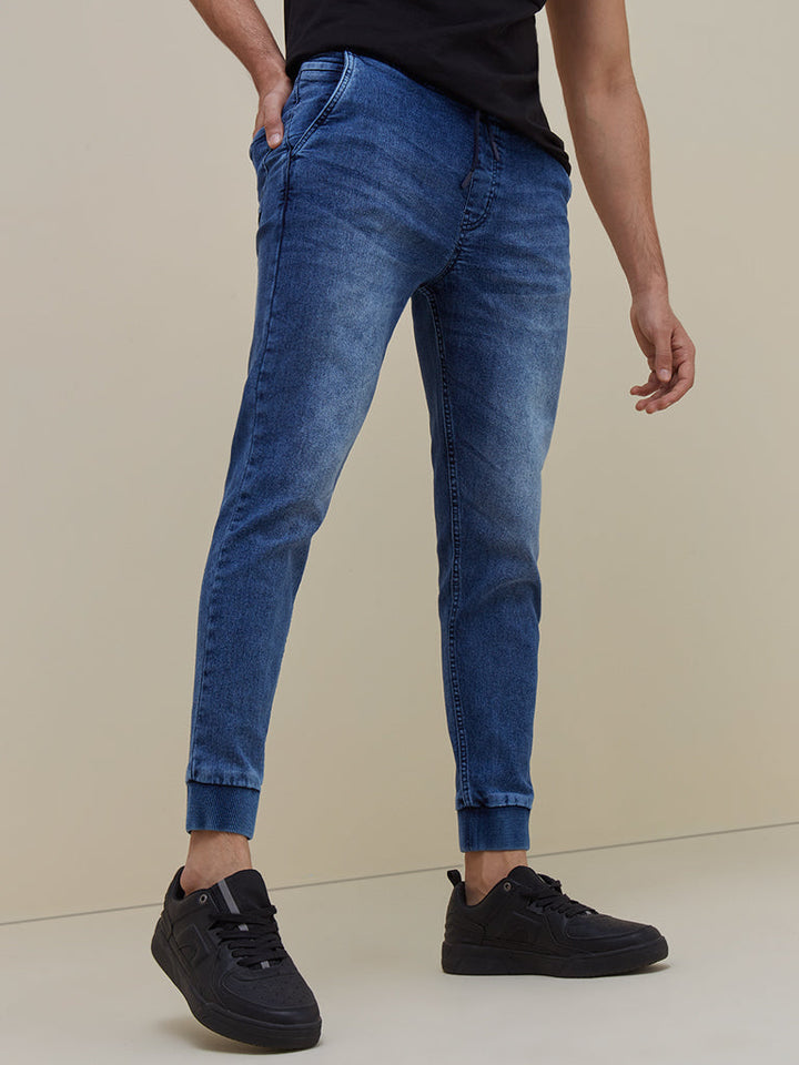 Nuon Dark Blue Rodeo Carrot-Fit Joggers