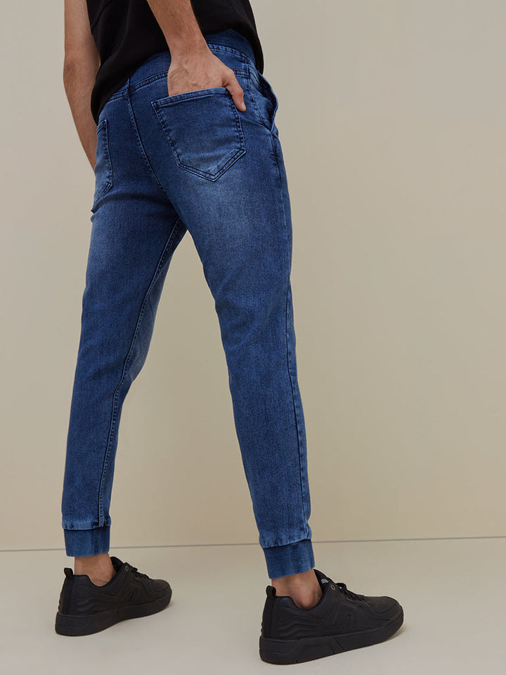 Nuon Dark Blue Rodeo Carrot-Fit Joggers