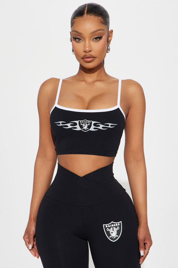 Raider Nation Crop Top - Black