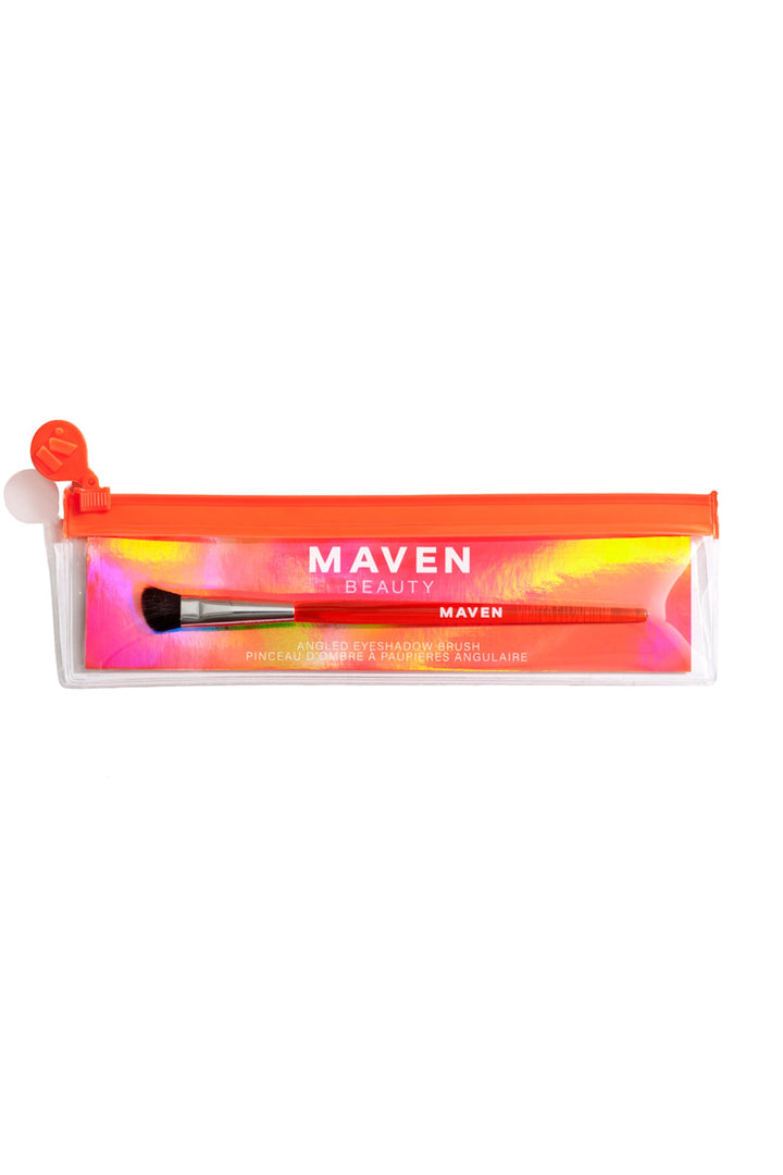 Maven Pro Artistry Angled Eyeshadow Brush - Orange/Silver