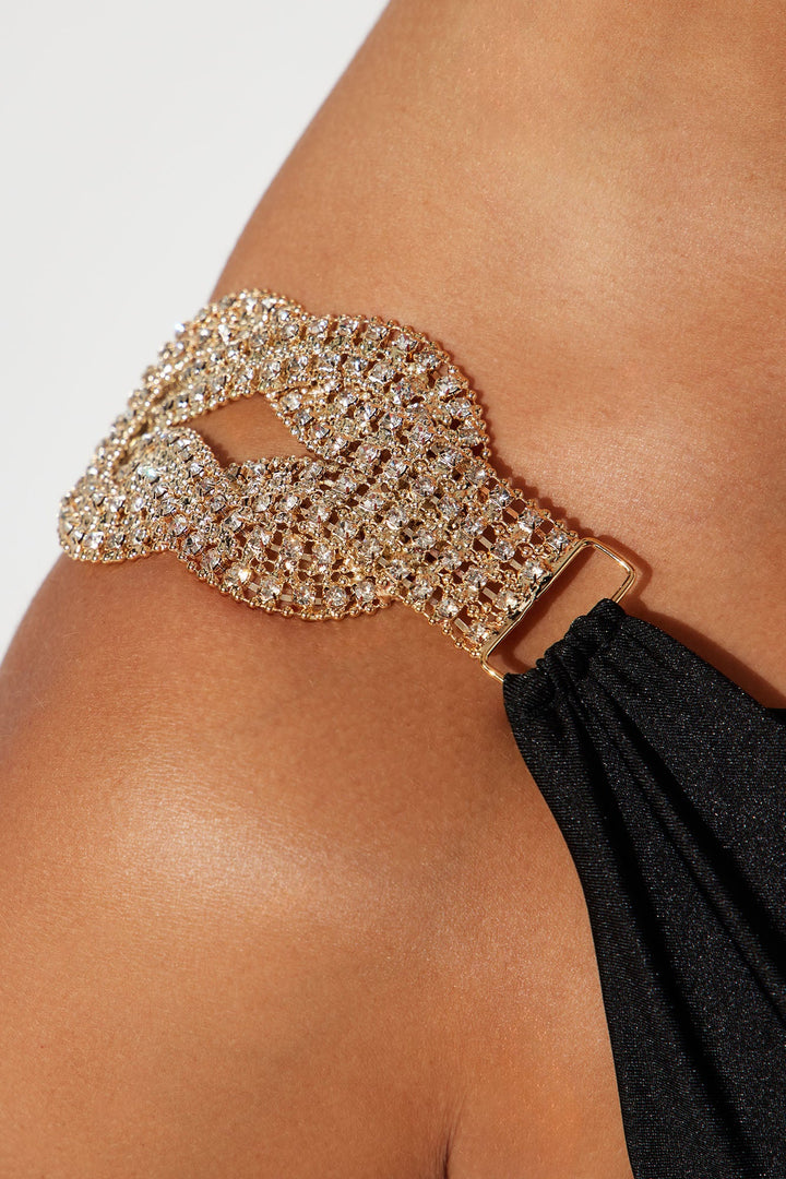 Alexis One Shoulder Gown - Black