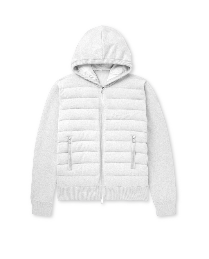 The Velino Hooded Hybrid Jacket White