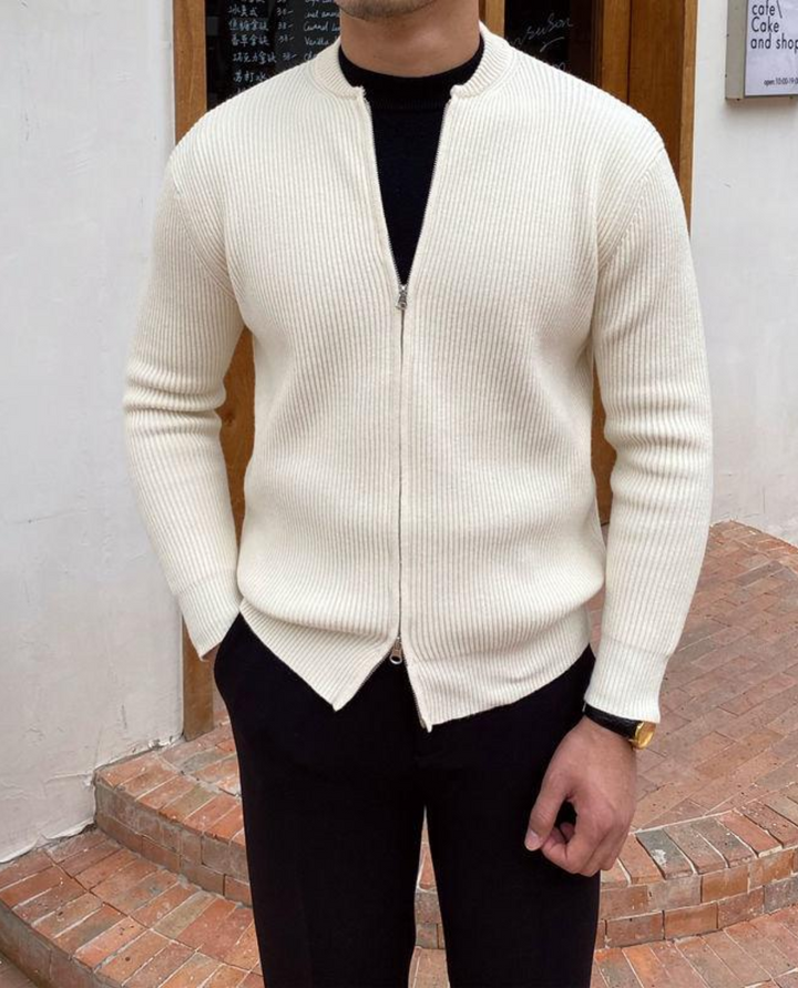 Lazio Ribbed Zip Cardigan
