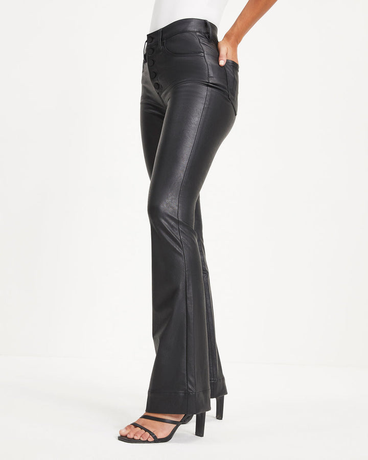 Howard High Rise Faux Leather Flare Pants