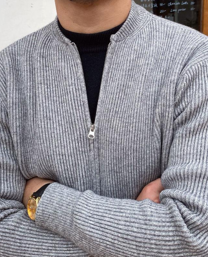 Lazio Ribbed Zip Cardigan