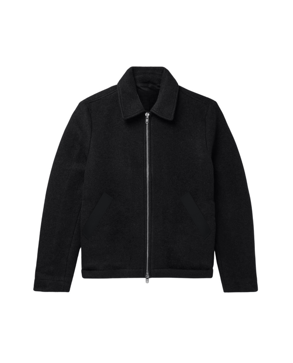 Berlin Wool Zip Jacket Black