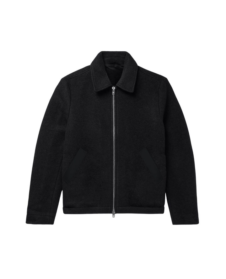 Berlin Wool Zip Jacket Black
