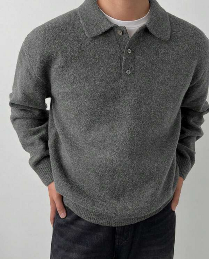Merino Polo Knit Sweater