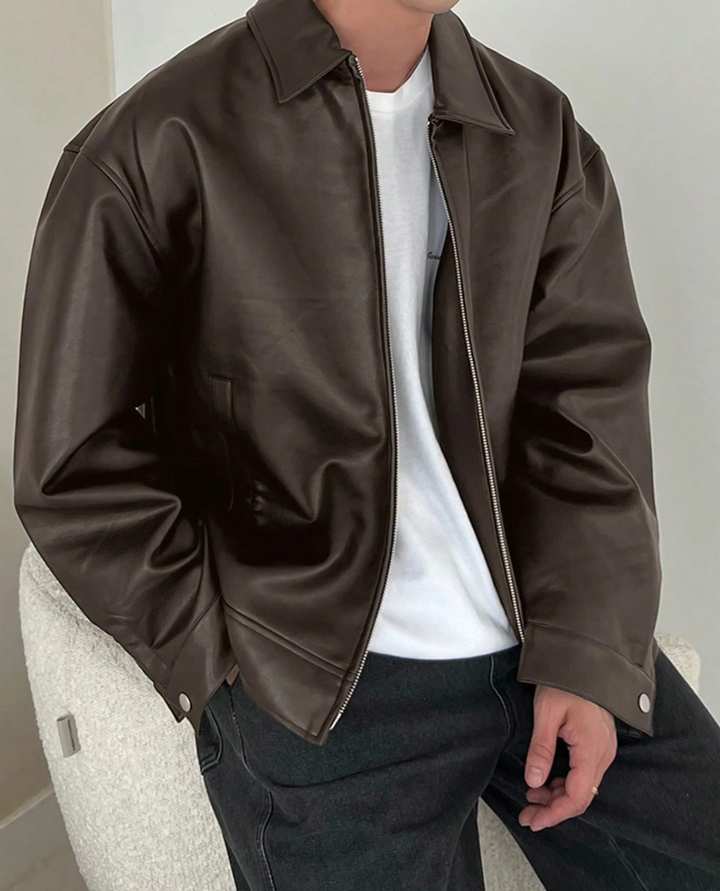 Evandro Leather Jacket Brown