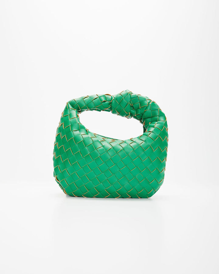 Tierra Woven Knot Handbag Kelly Green O S