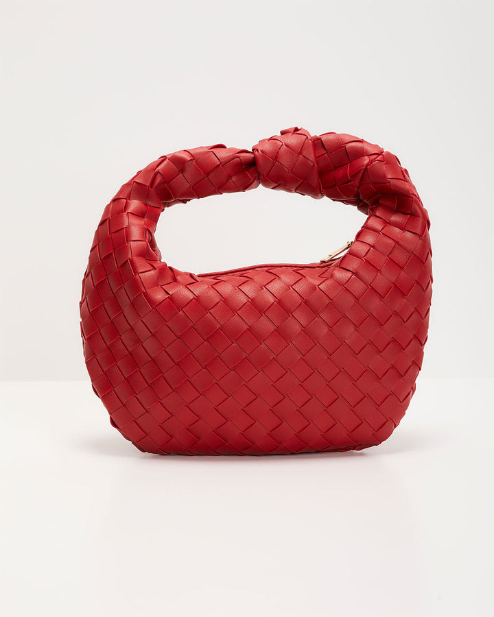 Tierra Woven Knot Handbag Red O S