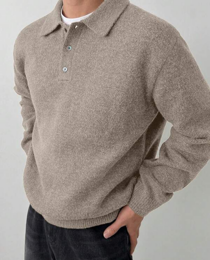 Merino Polo Knit Sweater