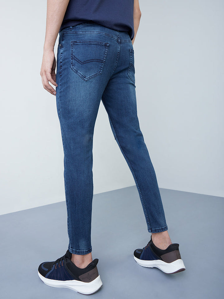 Nuon Dark Blue Slim-Fit Mid-Rise Jeans
