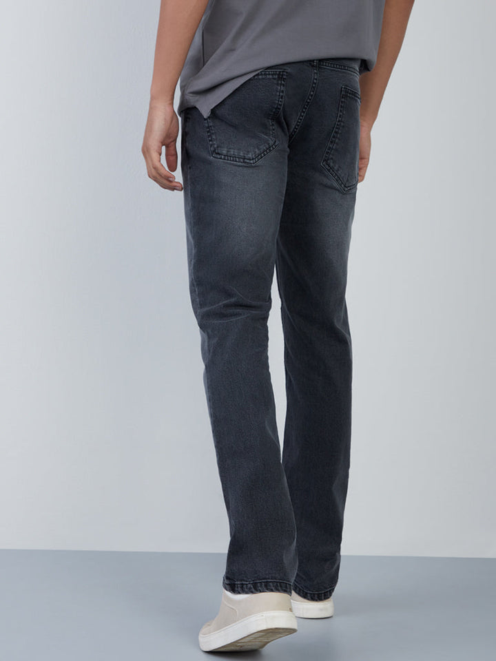 WES Casuals Grey Relaxed-Fit Jeans