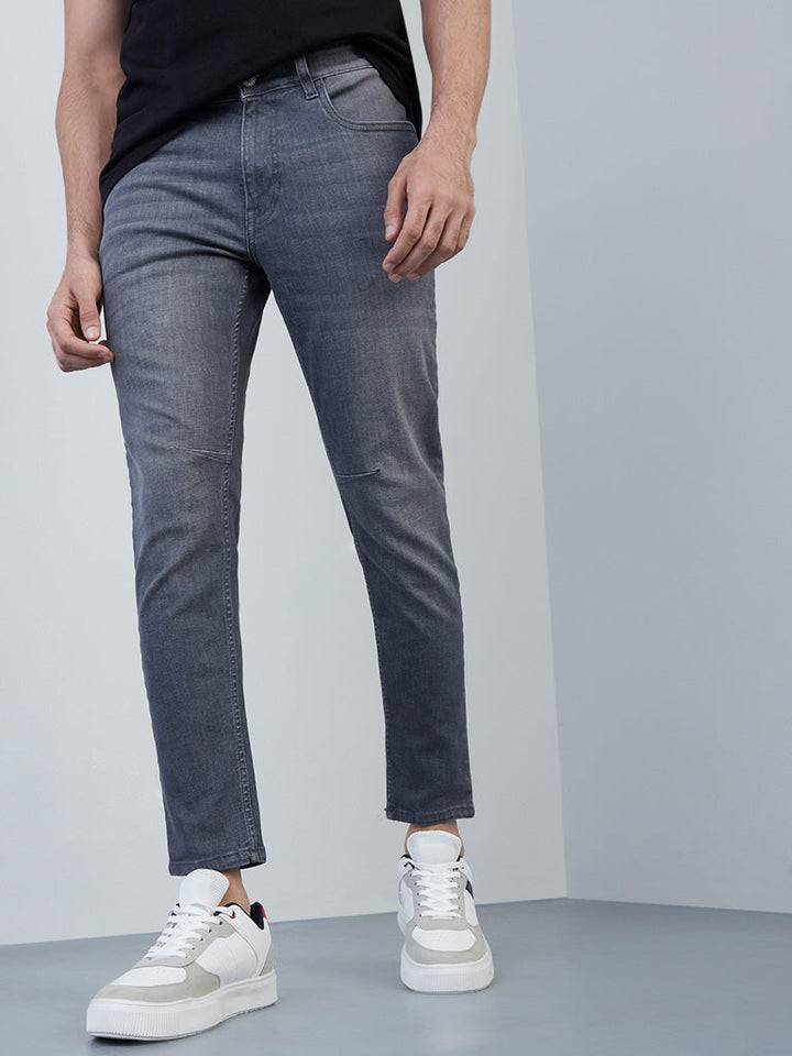Nuon Grey Slim-Fit Mid-Rise Jeans