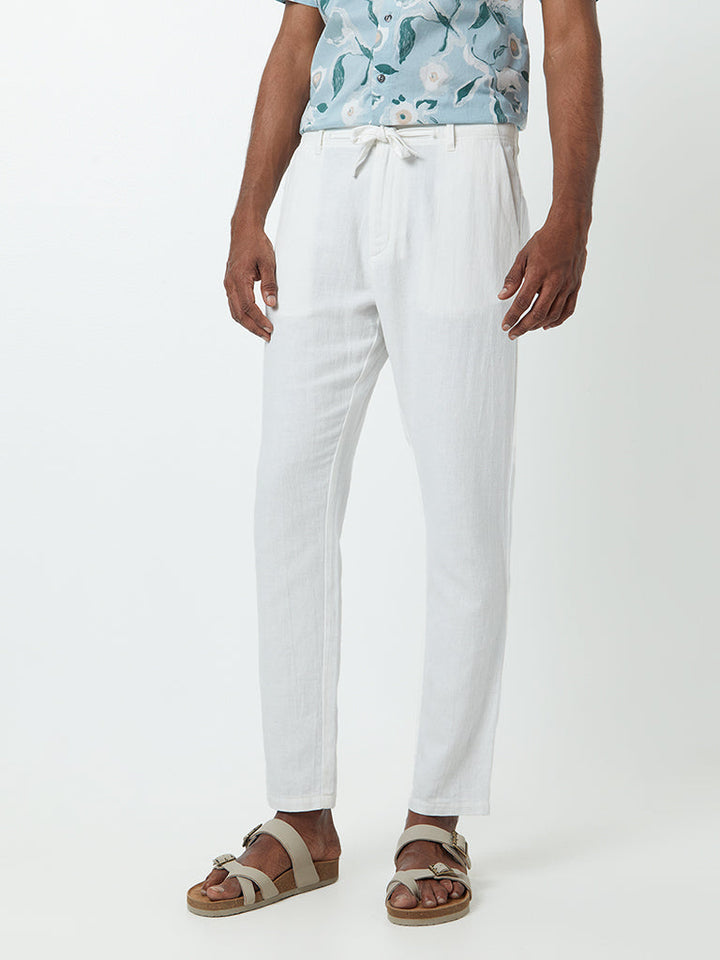 ETA Off-White Slim-Fit Mid-Rise Cotton-Blend Chinos