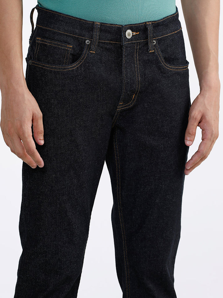 WES Casuals Blue Slim-Fit Mid-Rise Denim Jeans