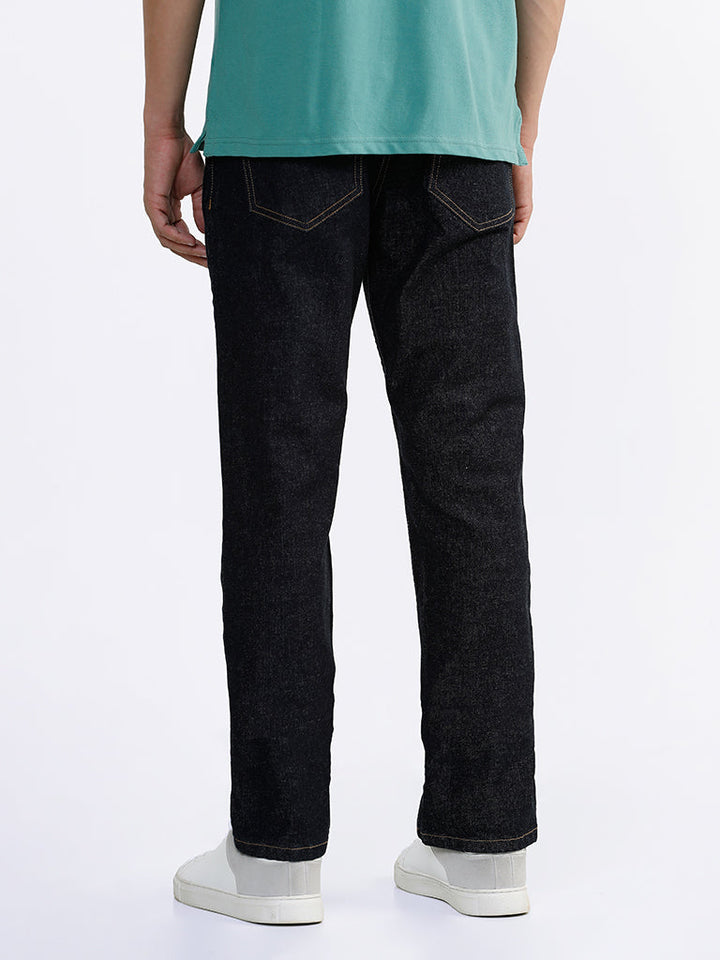 WES Casuals Blue Slim-Fit Mid-Rise Denim Jeans