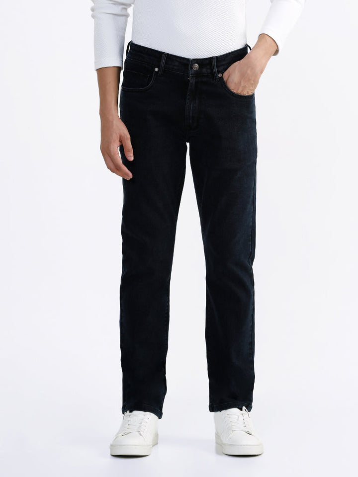Ascot Black Relaxed-Fit Mid-Rise Jeans