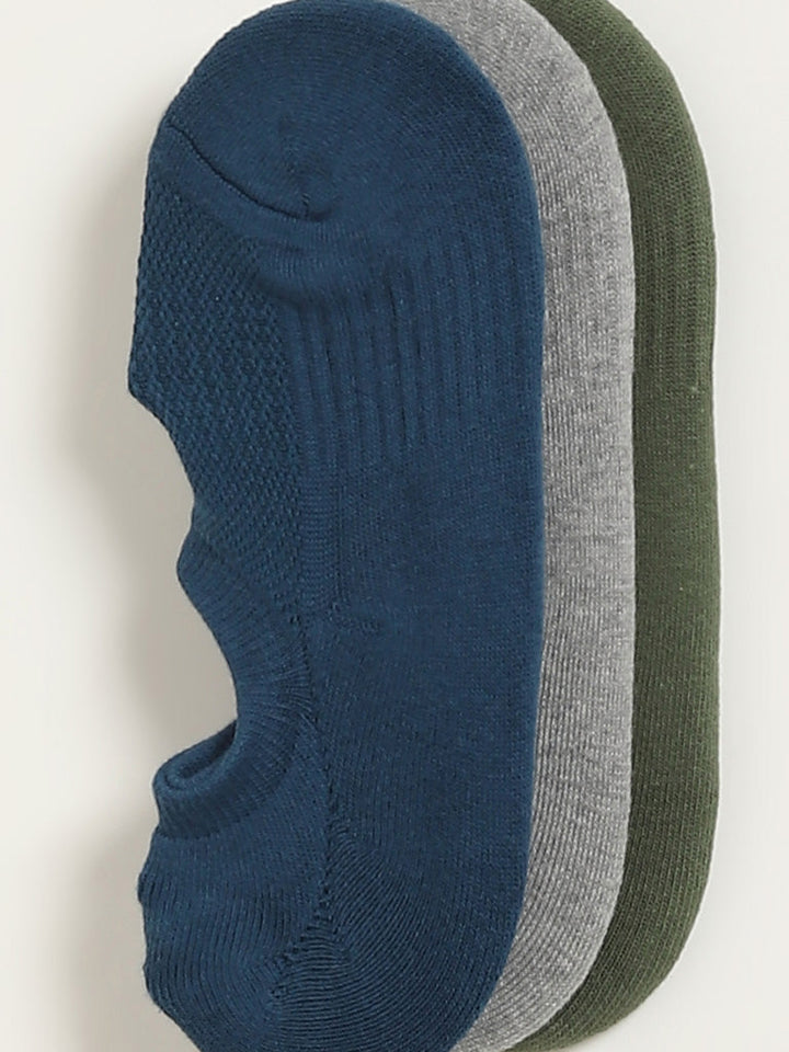 WES Lounge Multicolour Solid Cotton-Blend Socks - Pack of 3
