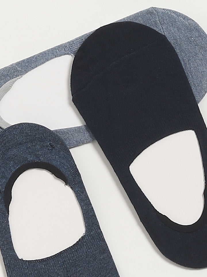 WES Lounge Plain Navy Cotton-Blend Socks - Pack of 3