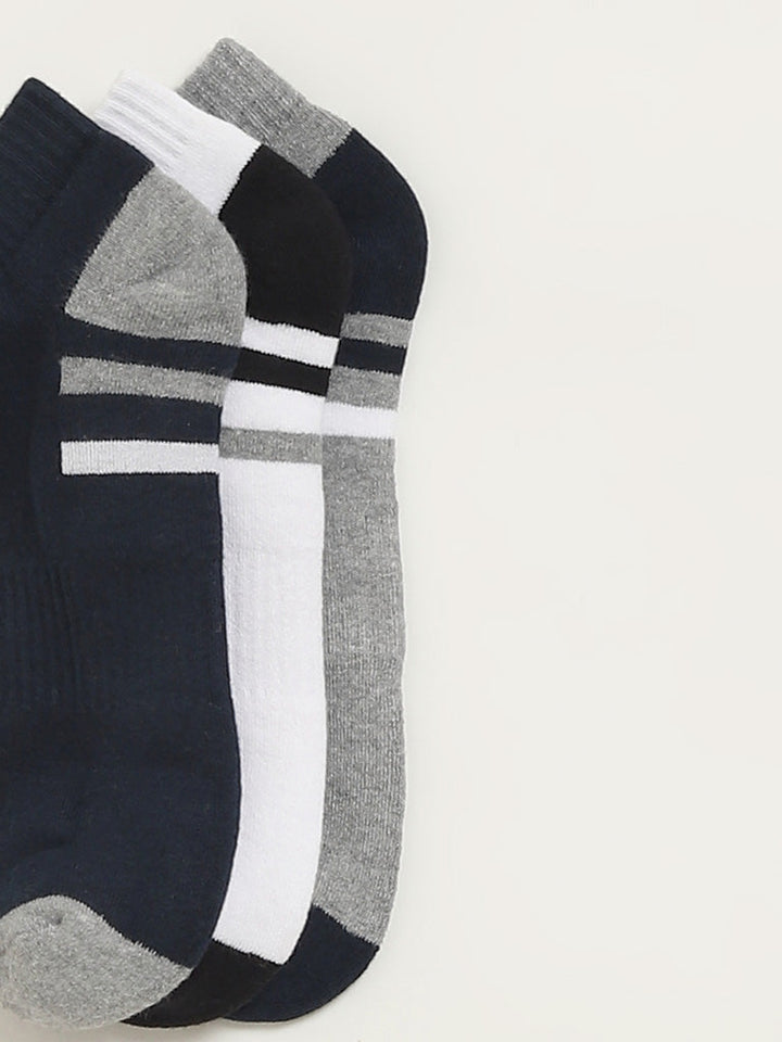 WES Lounge Multicolour Printed Cotton-Blend Trainer Socks - Pack of 3