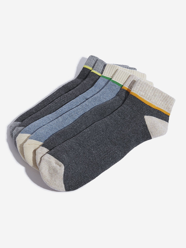 WES Lounge Multicolour Cotton-Blend Socks - Pack of 3